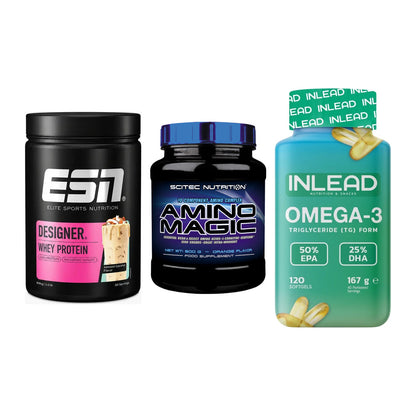 Definitionsphase-Set: ESN Designer + Scitec Amino + INLEAD Omega-3 – alle enthaltenen Artikel