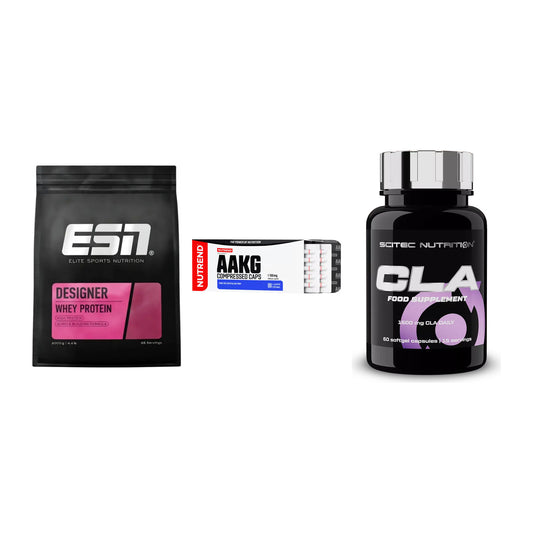 Definitionsphase-Set: ESN Designer + Nutrend AAKG + Scitec CLA – alle enthaltenen Artikel