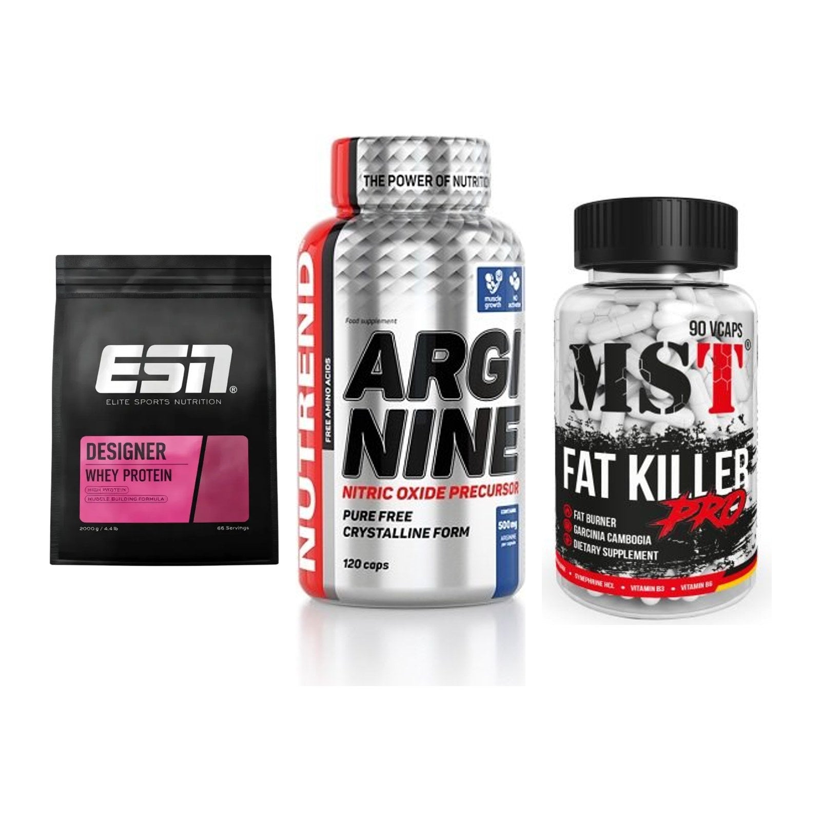 Definitionsphase-Set: ESN Designer + Nutrend Argini + MST Fat Killer – alle enthaltenen Artikel