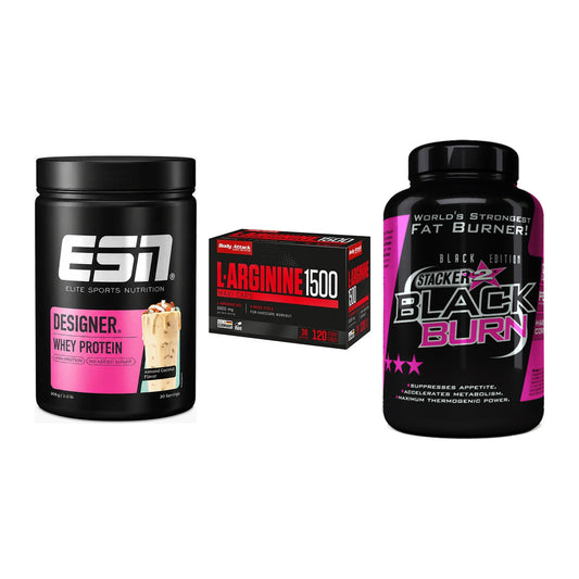 Definitionsphase-Set: ESN Designer + Body Attack + Stacker2 Black – alle enthaltenen Artikel