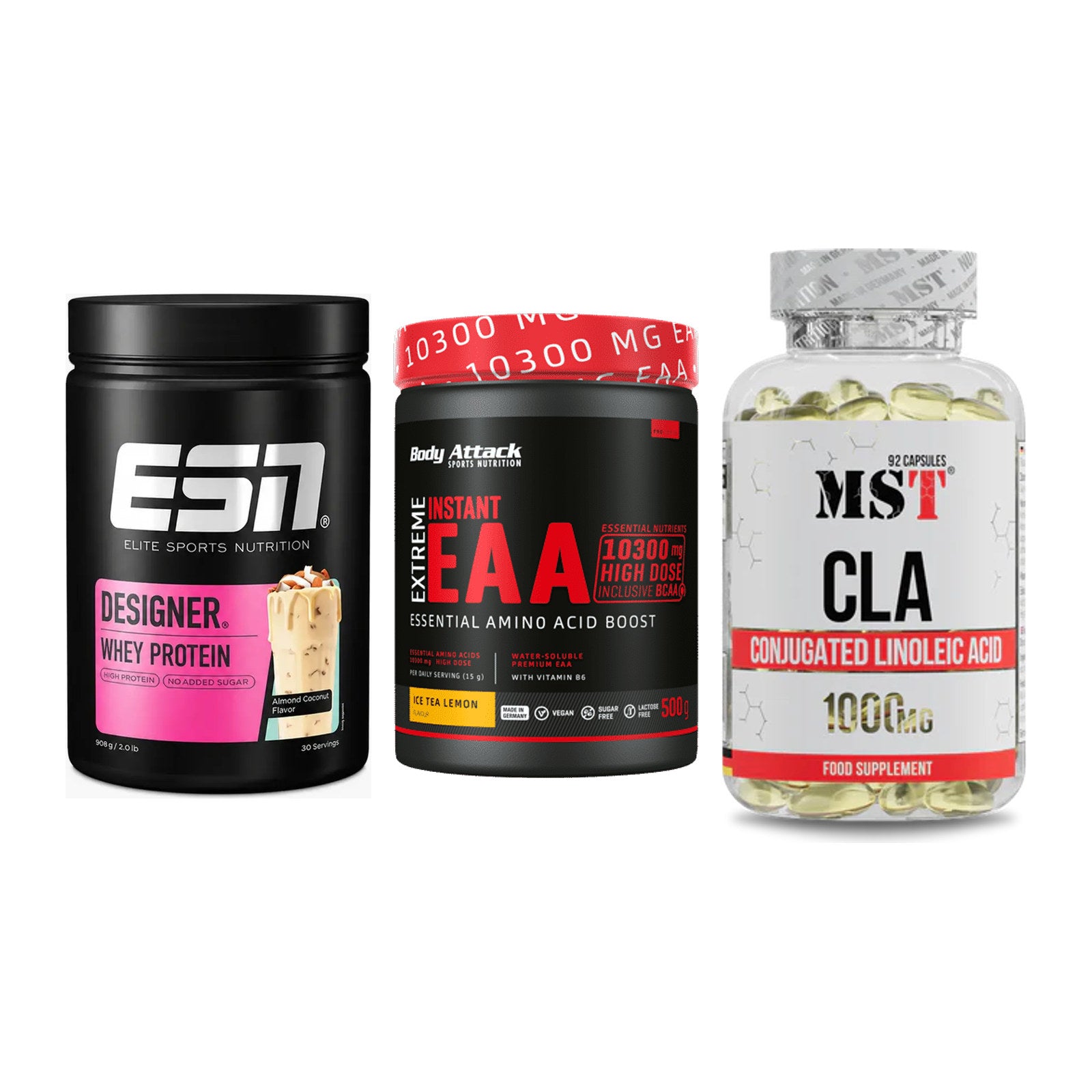 Definitionsphase-Set: ESN Designer + Body Attack + MST CLA 1000mg – alle enthaltenen Artikel