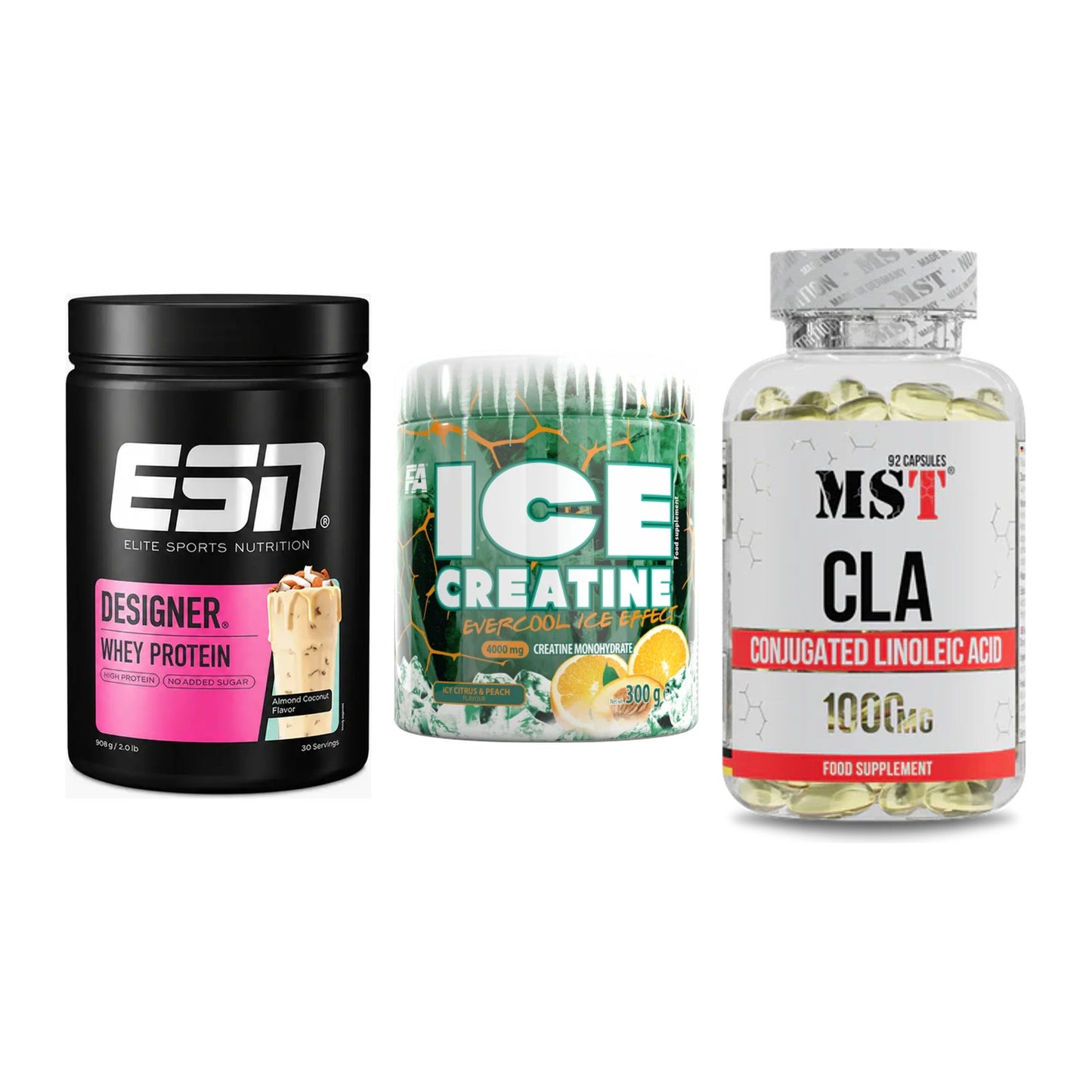 Definitionsphase-Set: ESN Designer + FA Nutrition + MST CLA 1000mg – alle enthaltenen Artikel