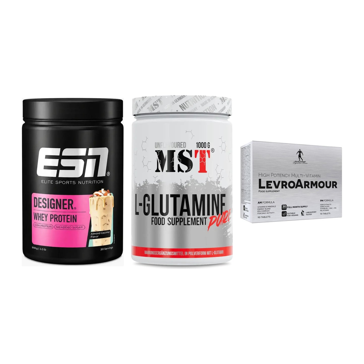 Definitionsphase-Set: ESN Designer + MST Glutamine + Kevin Levrone – alle enthaltenen Artikel