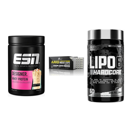 Definitionsphase-Set: ESN Designer + Olimp AAKG + Nutrex Lipo 6 – alle enthaltenen Artikel