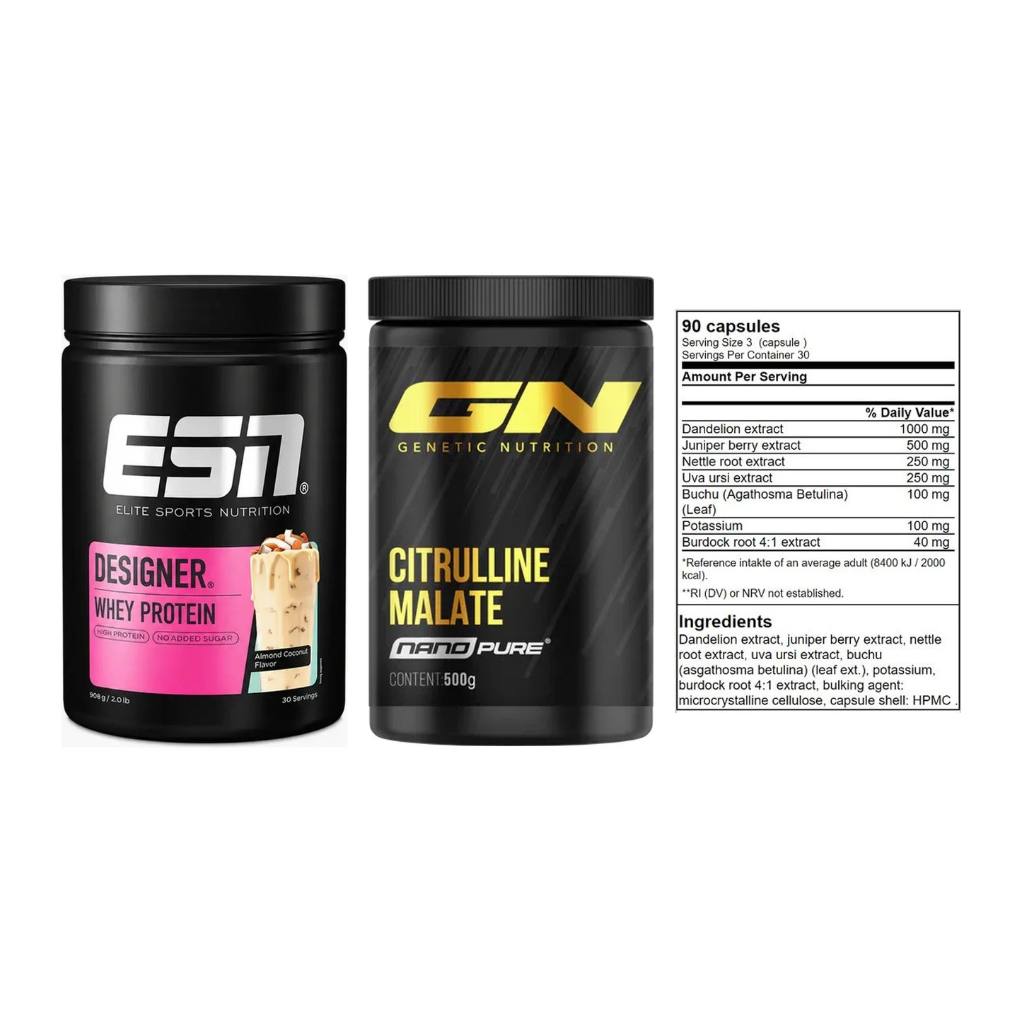 Definitionsphase-Set: ESN Designer + GN Citrulline + GN Shred Cuts – alle enthaltenen Artikel