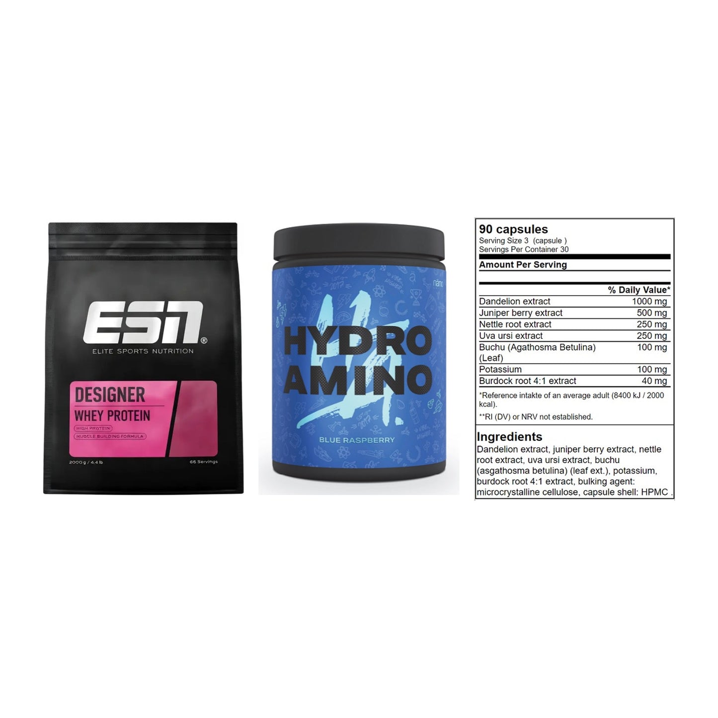 Definitionsphase-Set: ESN Designer + Nanosupps + GN Shred Cuts – alle enthaltenen Artikel