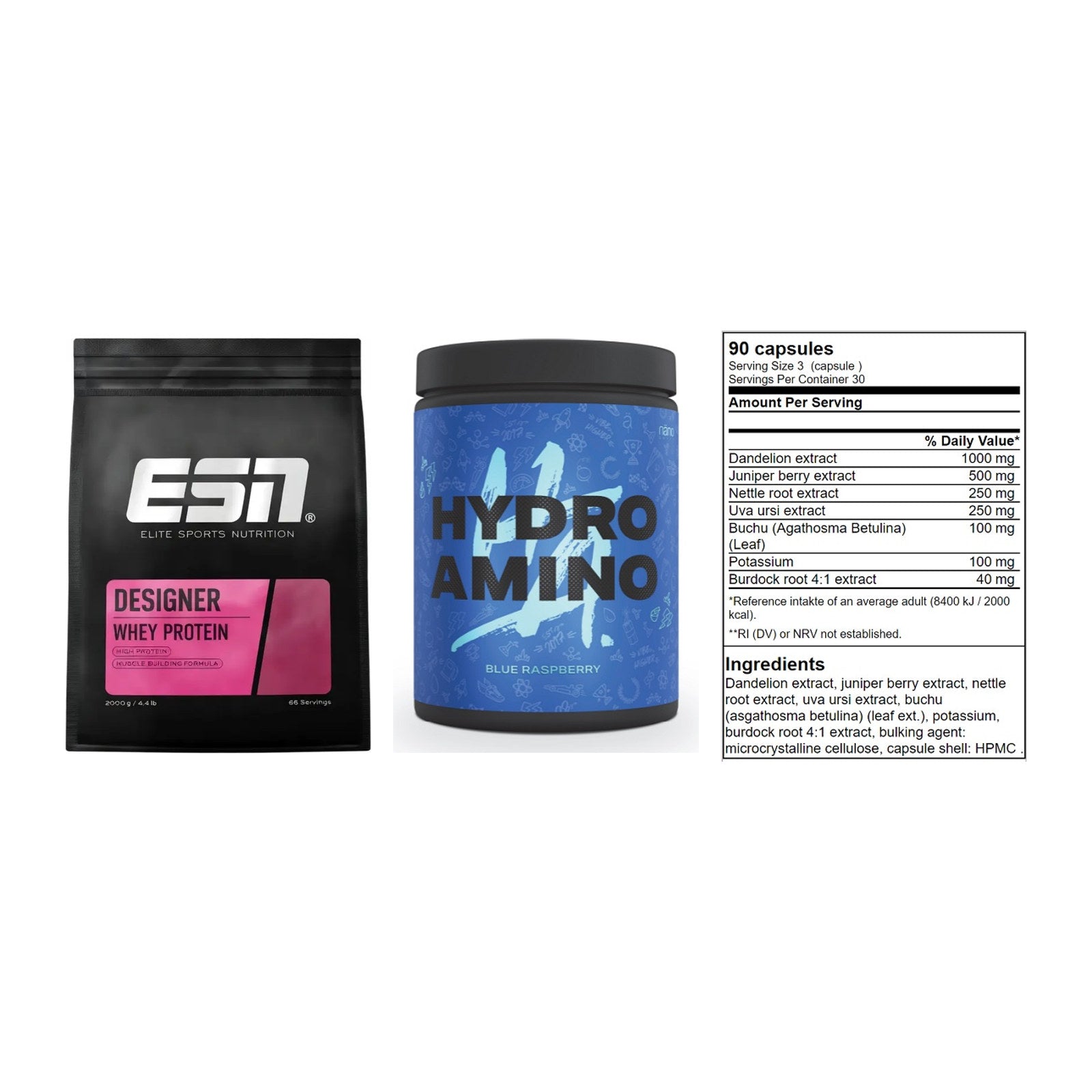 Definitionsphase-Set: ESN Designer + Nanosupps + GN Shred Cuts – alle enthaltenen Artikel