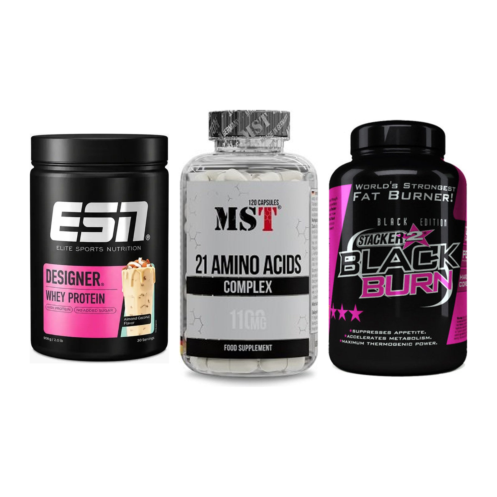 Definitionsphase-Set: ESN Designer + MST 21 Amino + Stacker2 Black – alle enthaltenen Artikel