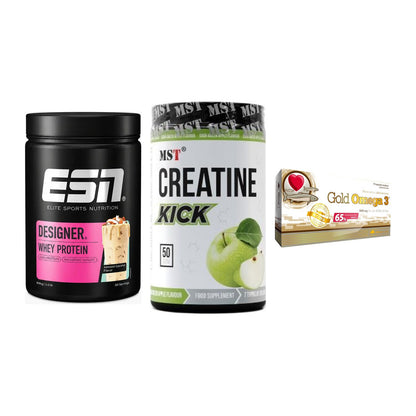 Definitionsphase-Set: ESN Designer + MST Creatine + Olimp Omega 3 – alle enthaltenen Artikel