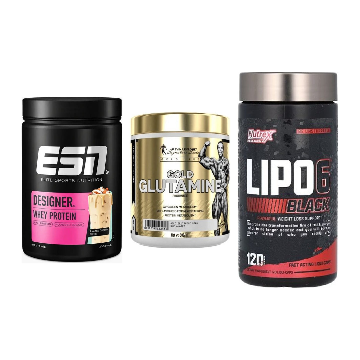 Definitionsphase-Set: ESN Designer + Kevin Levrone + Nutrex Lipo 6 – alle enthaltenen Artikel