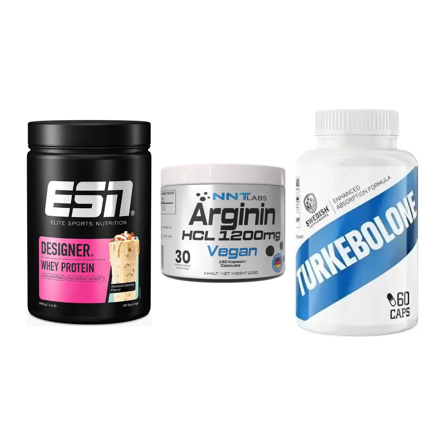 Definitionsphase-Set: ESN Designer + NNT Arginin + Swedish Supple – alle enthaltenen Artikel