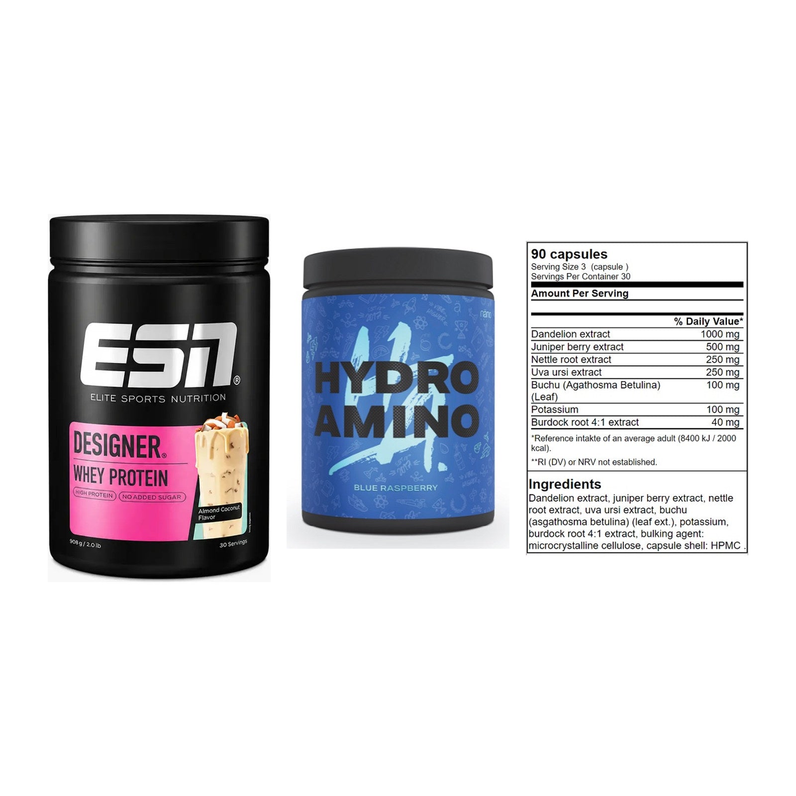 Definitionsphase-Set: ESN Designer + Nanosupps + GN Shred Cuts – alle enthaltenen Artikel