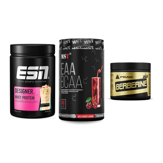 Definitionsphase-Set: ESN Designer + MST EAA & BCAA + Peak Berberine – alle enthaltenen Artikel