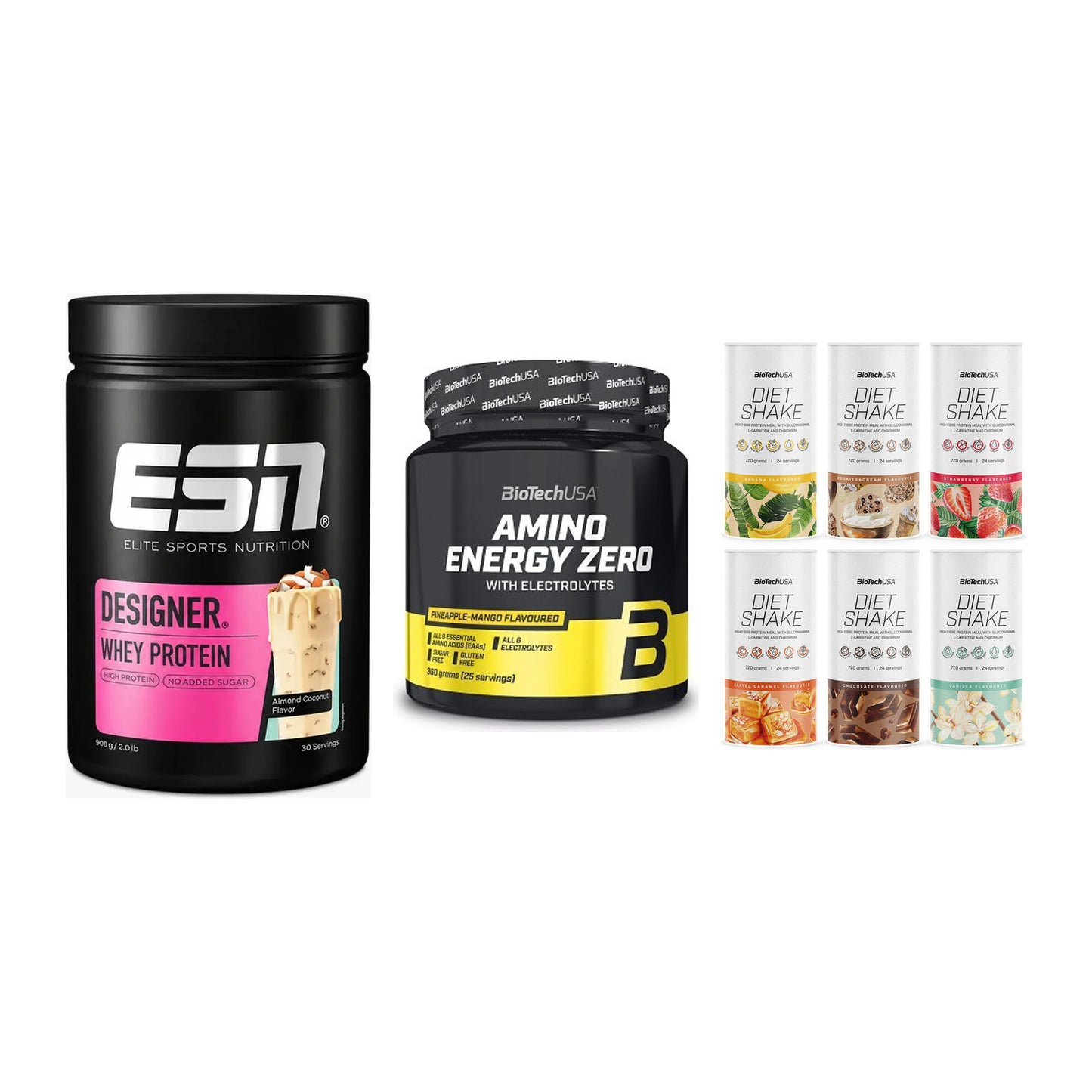 Definitionsphase-Set: ESN Designer + BioTech Amino + BioTech Diet – alle enthaltenen Artikel