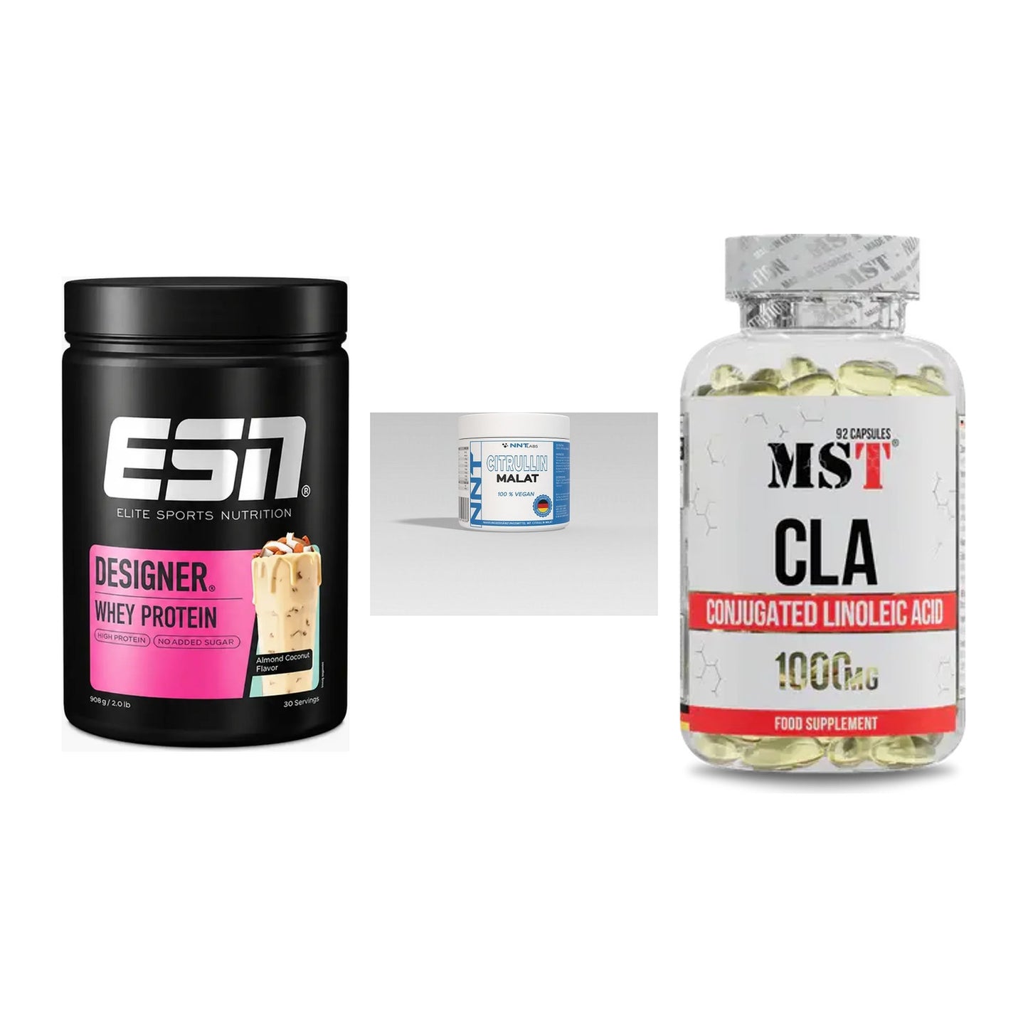 Definitionsphase-Set: ESN Designer + NNT Citrullin + MST CLA 1000mg – alle enthaltenen Artikel