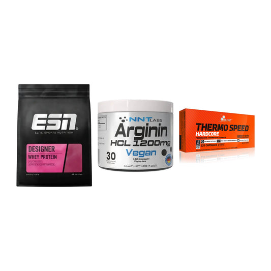 Definitionsphase-Set: ESN Designer + NNT Arginin + Olimp Thermo – alle enthaltenen Artikel