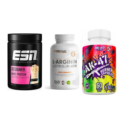 Definitionsphase-Set: ESN Designer + ProFuel L-Argi + AK47 Labs – alle enthaltenen Artikel