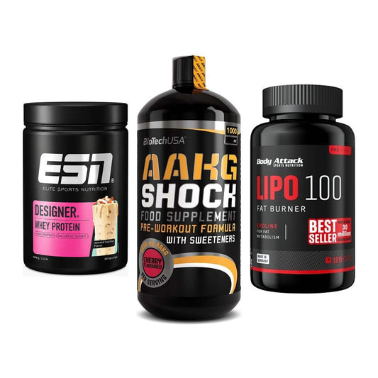Definitionsphase-Set: ESN Designer + BioTech AAKG + Body Attack – alle enthaltenen Artikel
