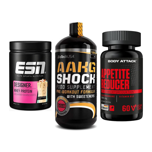 Definitionsphase-Set: ESN Designer + BioTech AAKG + Body Attack – alle enthaltenen Artikel