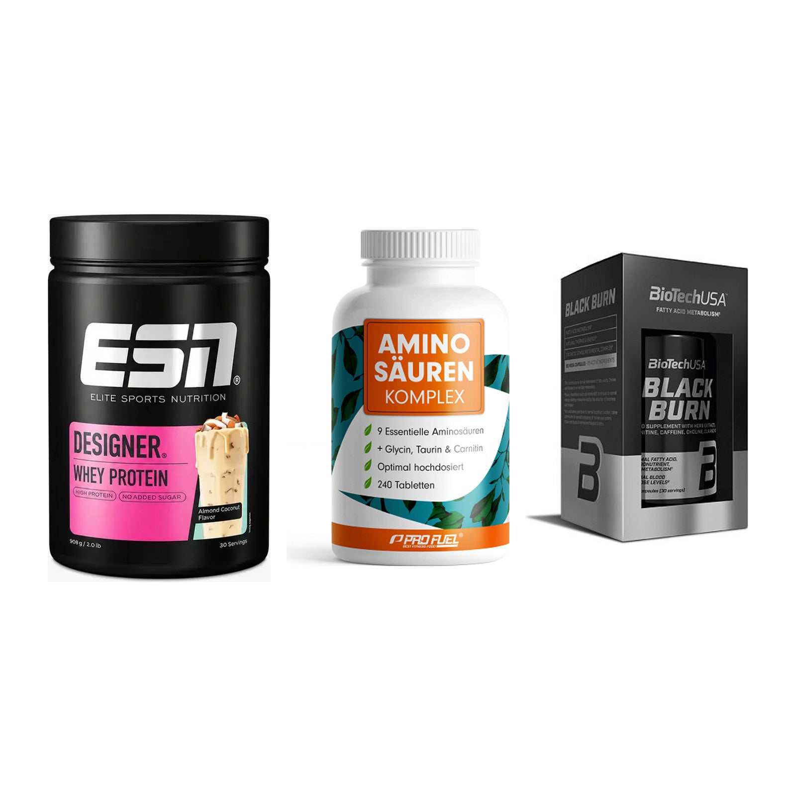 Definitionsphase-Set: ESN Designer + ProFuel Aminos + BioTech Black – alle enthaltenen Artikel