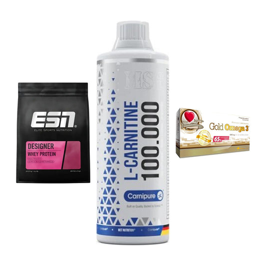 Definitionsphase-Set: ESN Designer + MST L-Carnitin + Olimp Omega 3 – alle enthaltenen Artikel