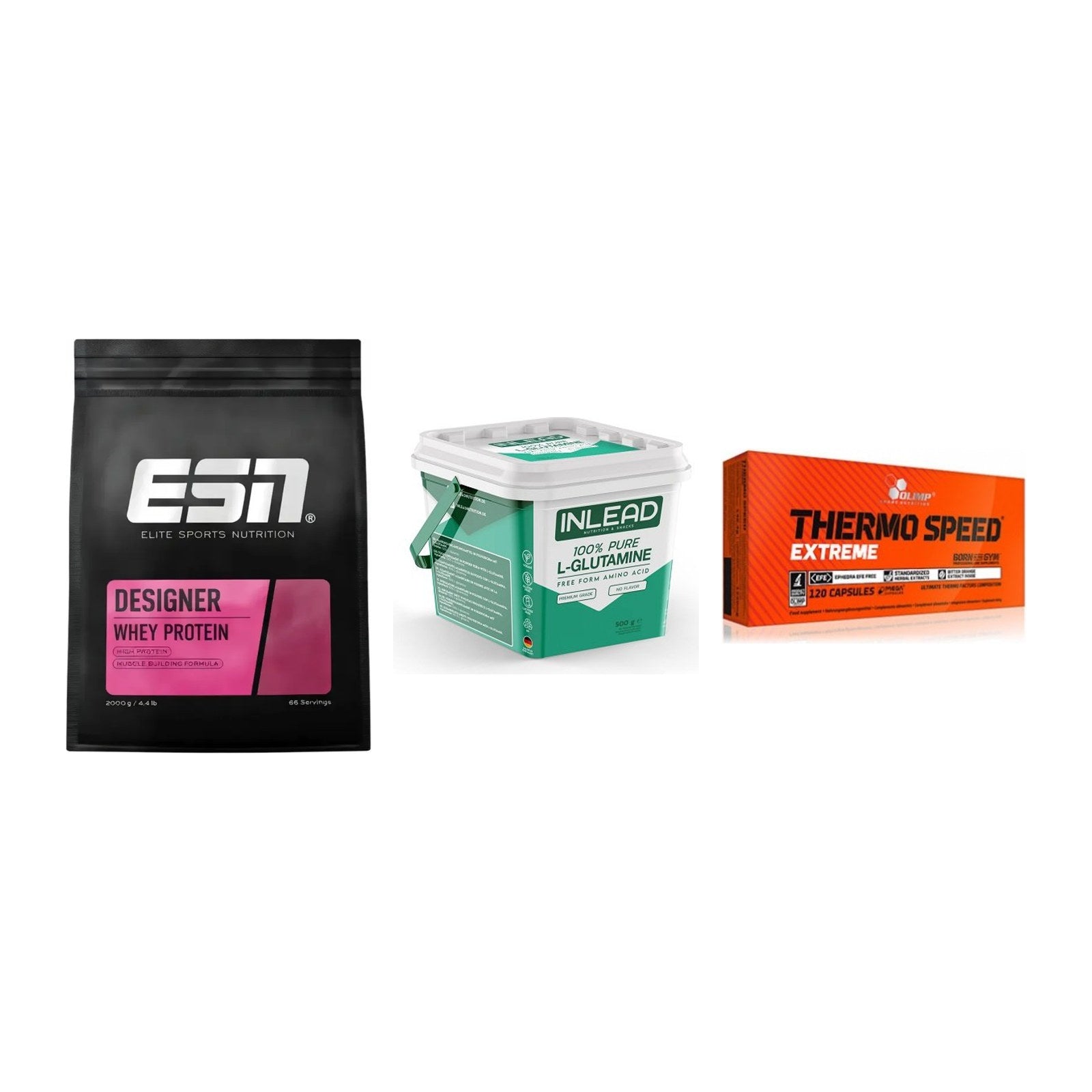 Definitionsphase-Set: ESN Designer + INLEAD L-Gluta + Olimp Thermo – alle enthaltenen Artikel