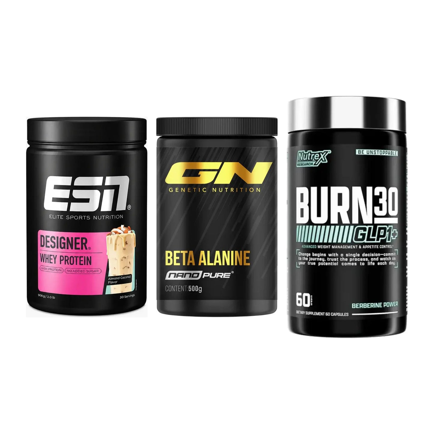 Definitionsphase-Set: ESN Designer + GN Nano Beta + Nutrex Burn 30 – alle enthaltenen Artikel