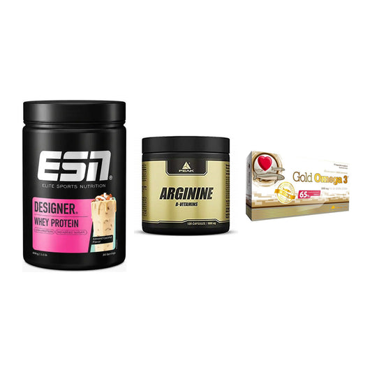 Definitionsphase-Set: ESN Designer + Peak Arginin + Olimp Omega 3 – alle enthaltenen Artikel