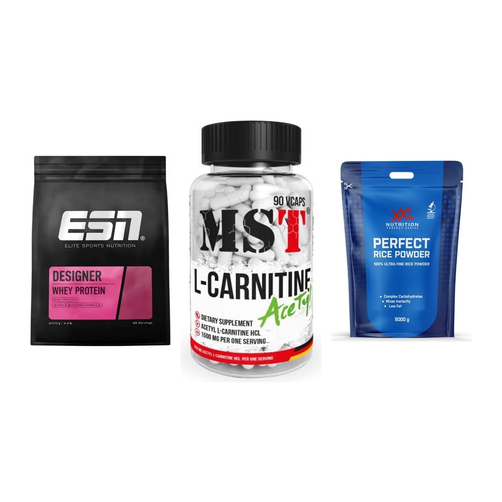 Definitionsphase-Set: ESN Designer + MST L-Carnitin + XXL Nutrition – alle enthaltenen Artikel