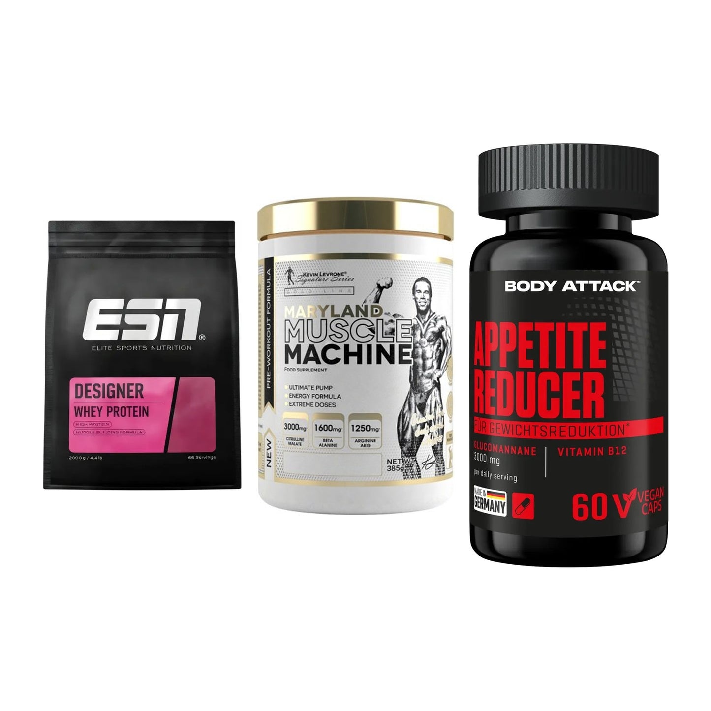 Definitionsphase-Set: ESN Designer + Kevin Levrone + Body Attack – alle enthaltenen Artikel