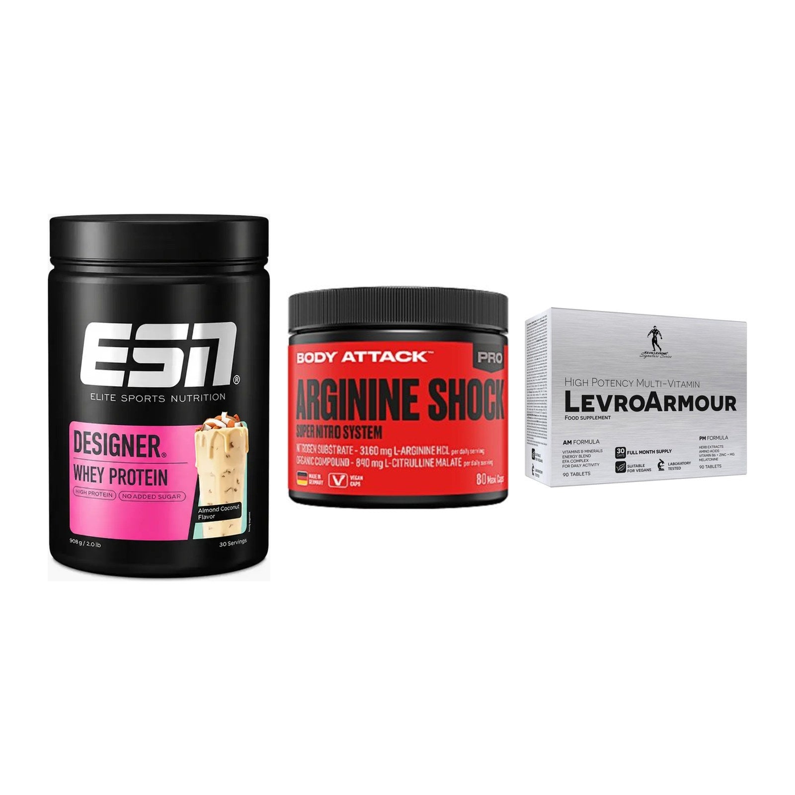 Definitionsphase-Set: ESN Designer + Body Attack + Kevin Levrone – alle enthaltenen Artikel