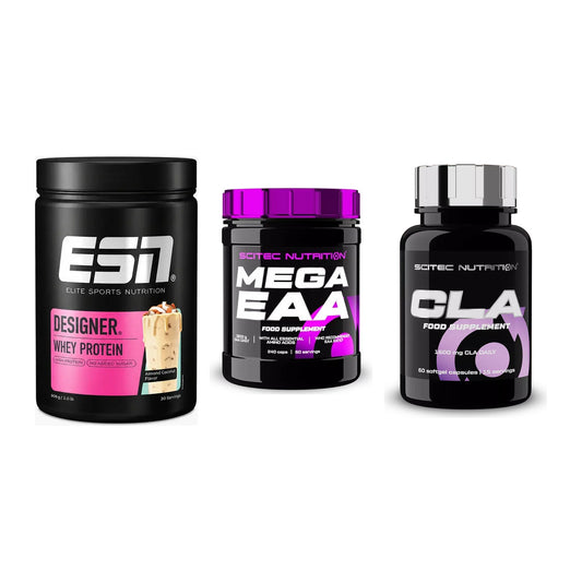 Definitionsphase-Set: ESN Designer Whey + Scitec Mega EAA + Scitec CLA – alle enthaltenen Artikel
