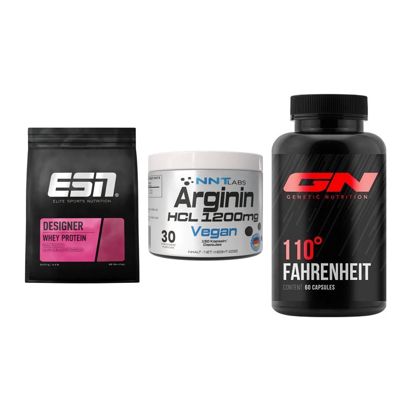 Definitionsphase-Set: ESN Designer + NNT Arginin + GN 110 Fahrenh – alle enthaltenen Artikel