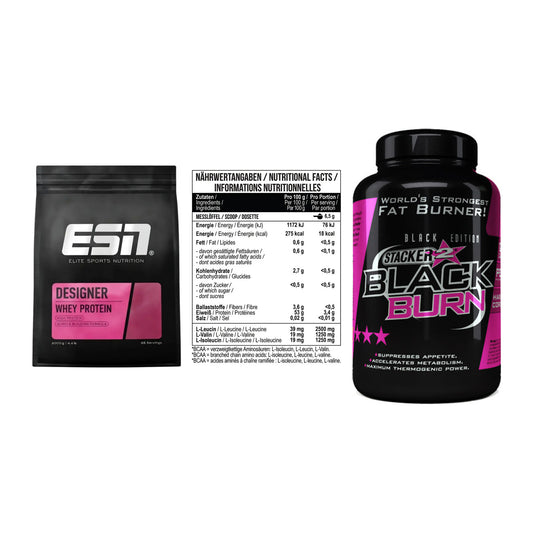 Definitionsphase-Set: ESN Designer + MST BCAA Zero + Stacker2 Black – alle enthaltenen Artikel