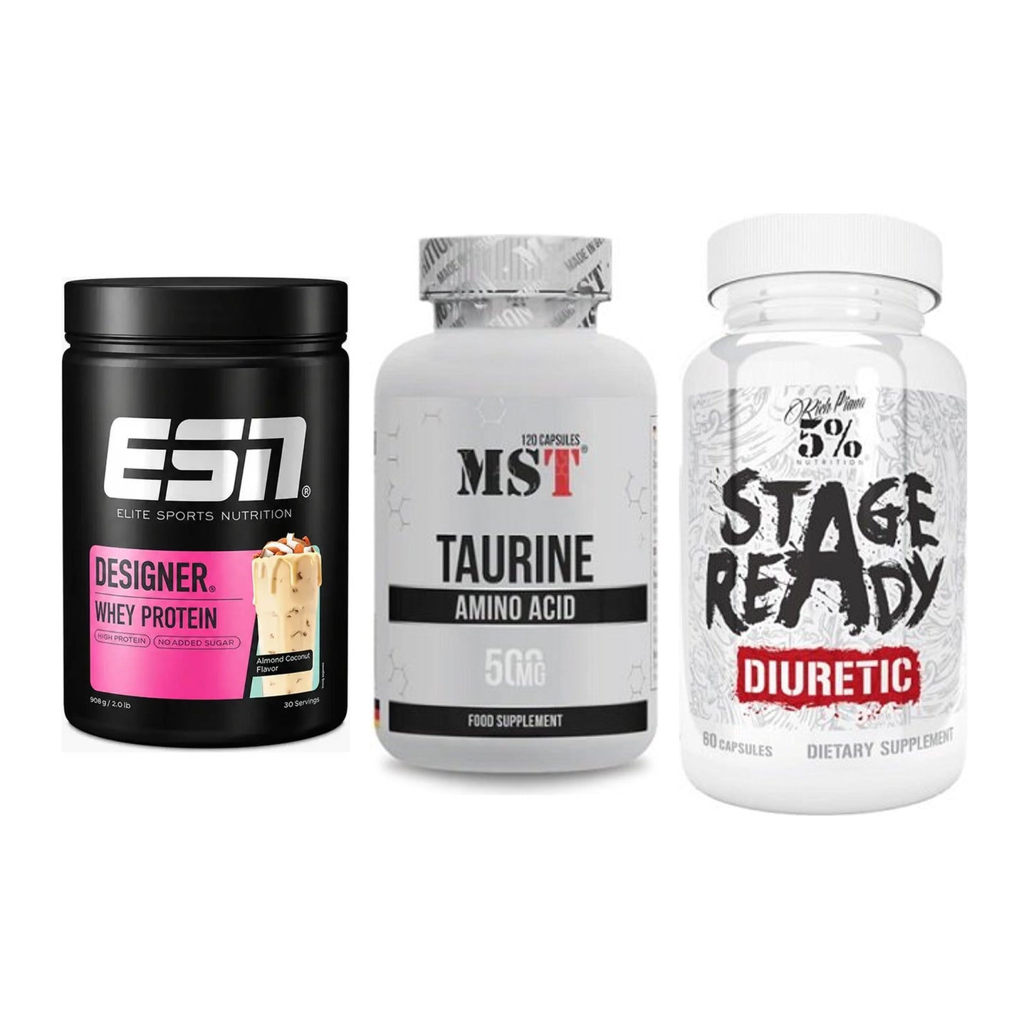 Definitionsphase-Set: ESN Designer + MST Taurine + 5% Nutrition – alle enthaltenen Artikel