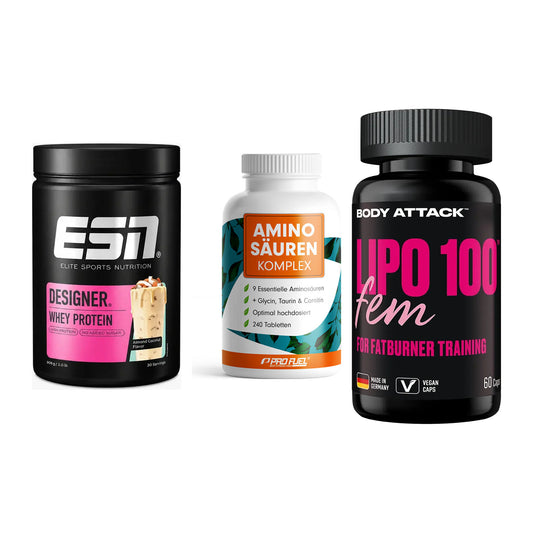Definitionsphase-Set: ESN Designer + ProFuel Aminos + Body Attack – alle enthaltenen Artikel