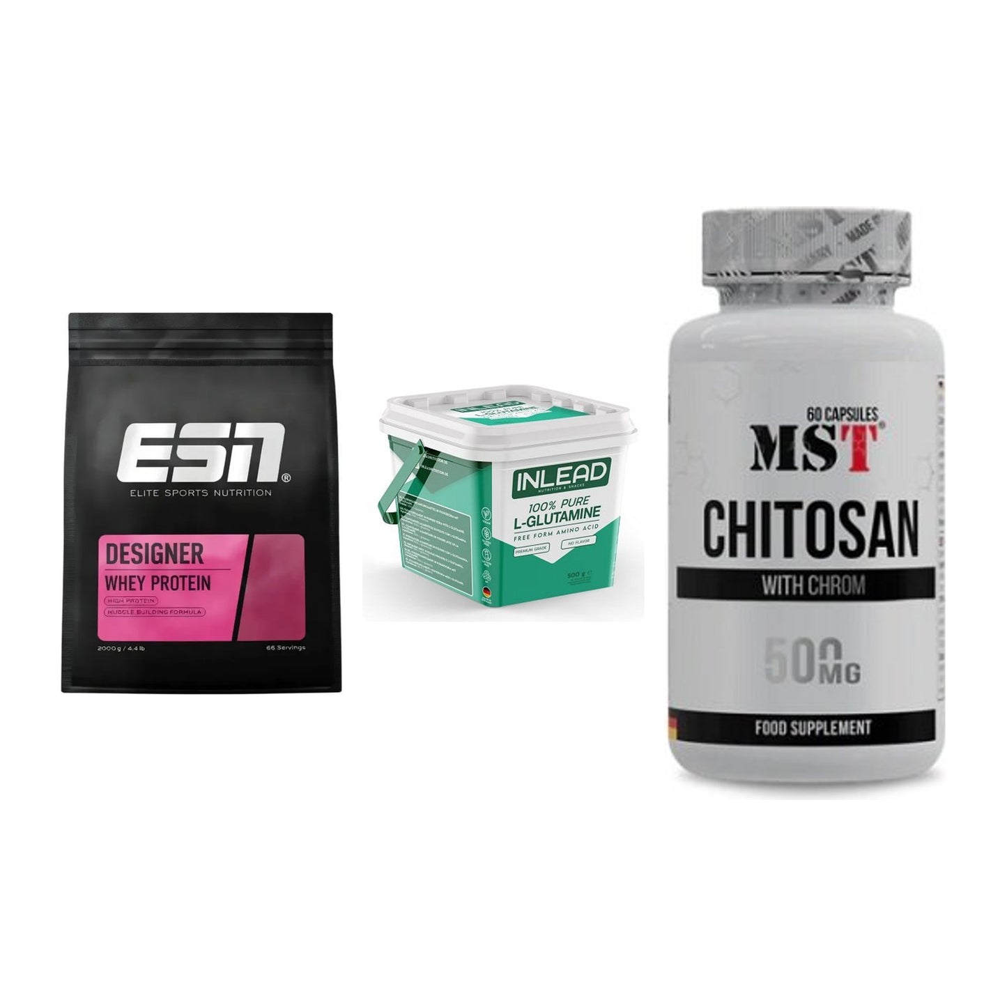 Definitionsphase-Set: ESN Designer + INLEAD L-Gluta + MST Chitosan – alle enthaltenen Artikel