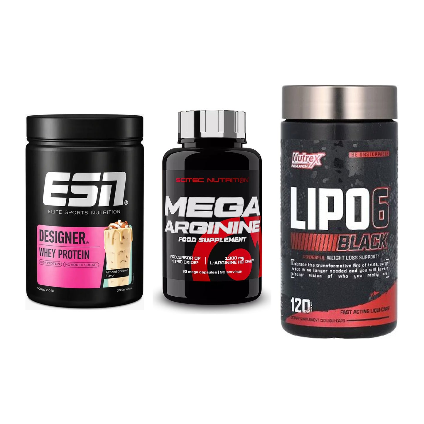 Definitionsphase-Set: ESN Designer + Scitec Mega + Nutrex Lipo 6 – alle enthaltenen Artikel