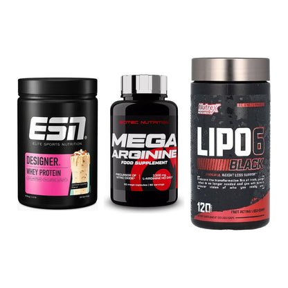 Definitionsphase-Set: ESN Designer + Scitec Mega + Nutrex Lipo 6 – alle enthaltenen Artikel