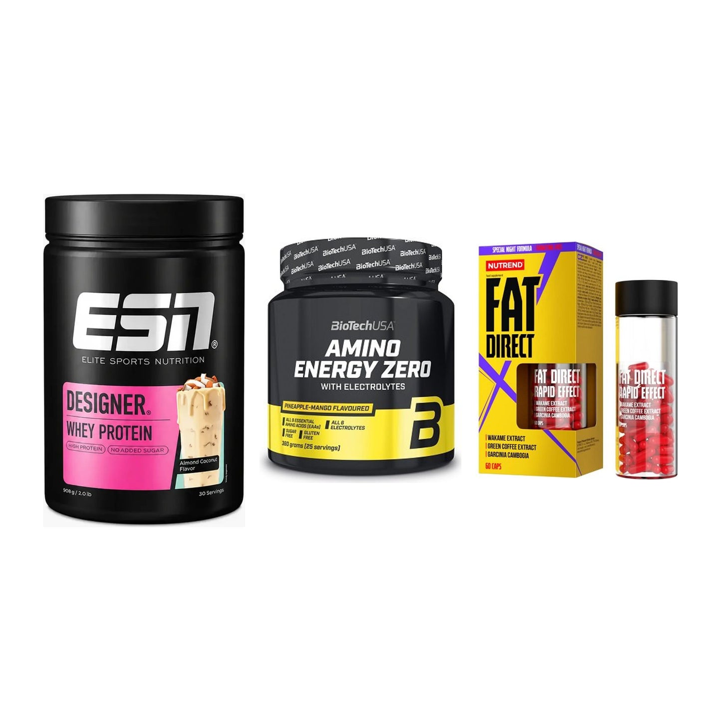 Definitionsphase-Set: ESN Designer + BioTech Amino + Nutrend Fat – alle enthaltenen Artikel