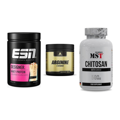 Definitionsphase-Set: ESN Designer + Peak Arginin + MST Chitosan – alle enthaltenen Artikel