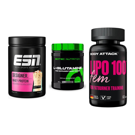 Definitionsphase-Set: ESN Designer + Scitec L-Gluta + Body Attack – alle enthaltenen Artikel