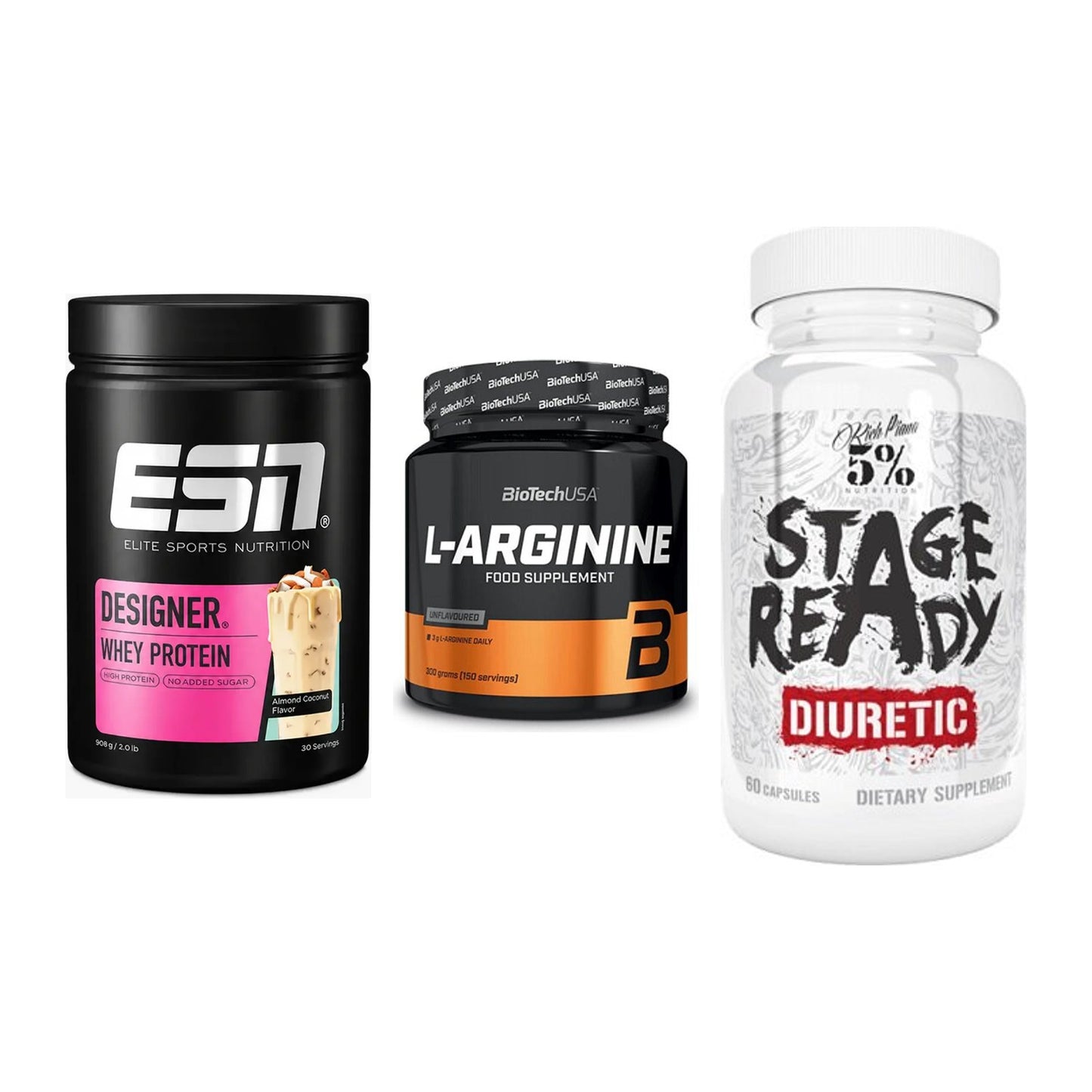 Definitionsphase-Set: ESN Designer + BioTech L-Argi + 5% Nutrition – alle enthaltenen Artikel