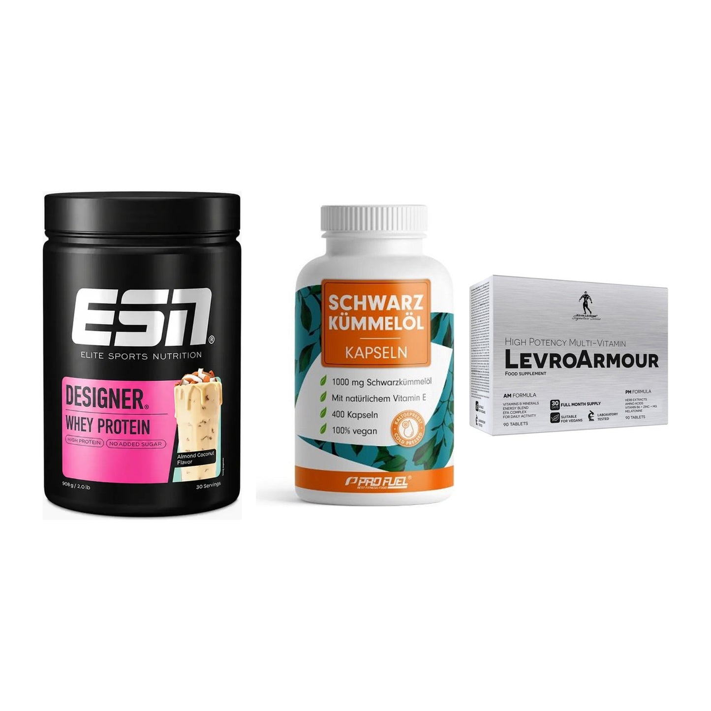 Definitionsphase-Set: ESN Designer + ProFuel Schwar + Kevin Levrone – alle enthaltenen Artikel
