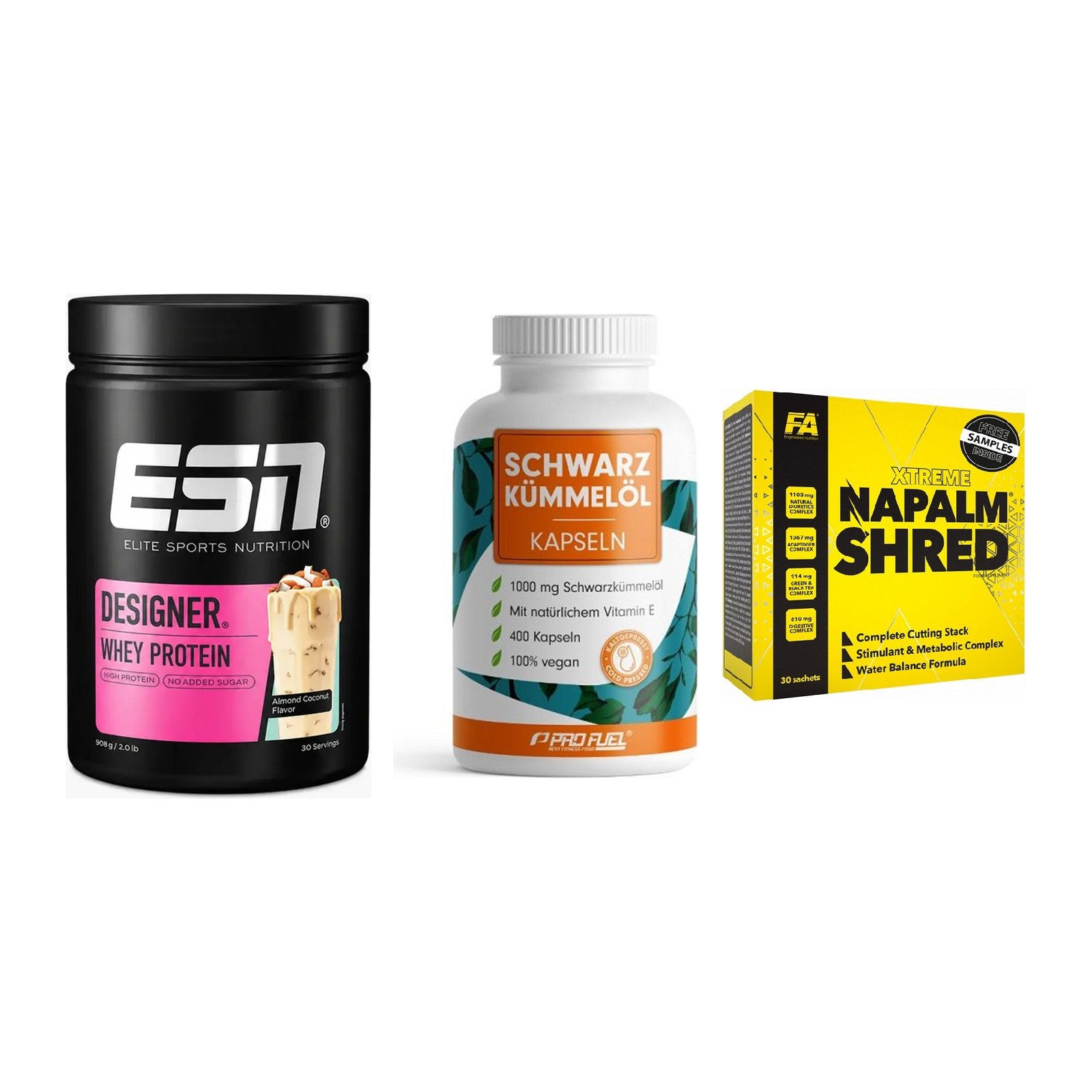 Definitionsphase-Set: ESN Designer + ProFuel Schwar + FA Nutrition – alle enthaltenen Artikel