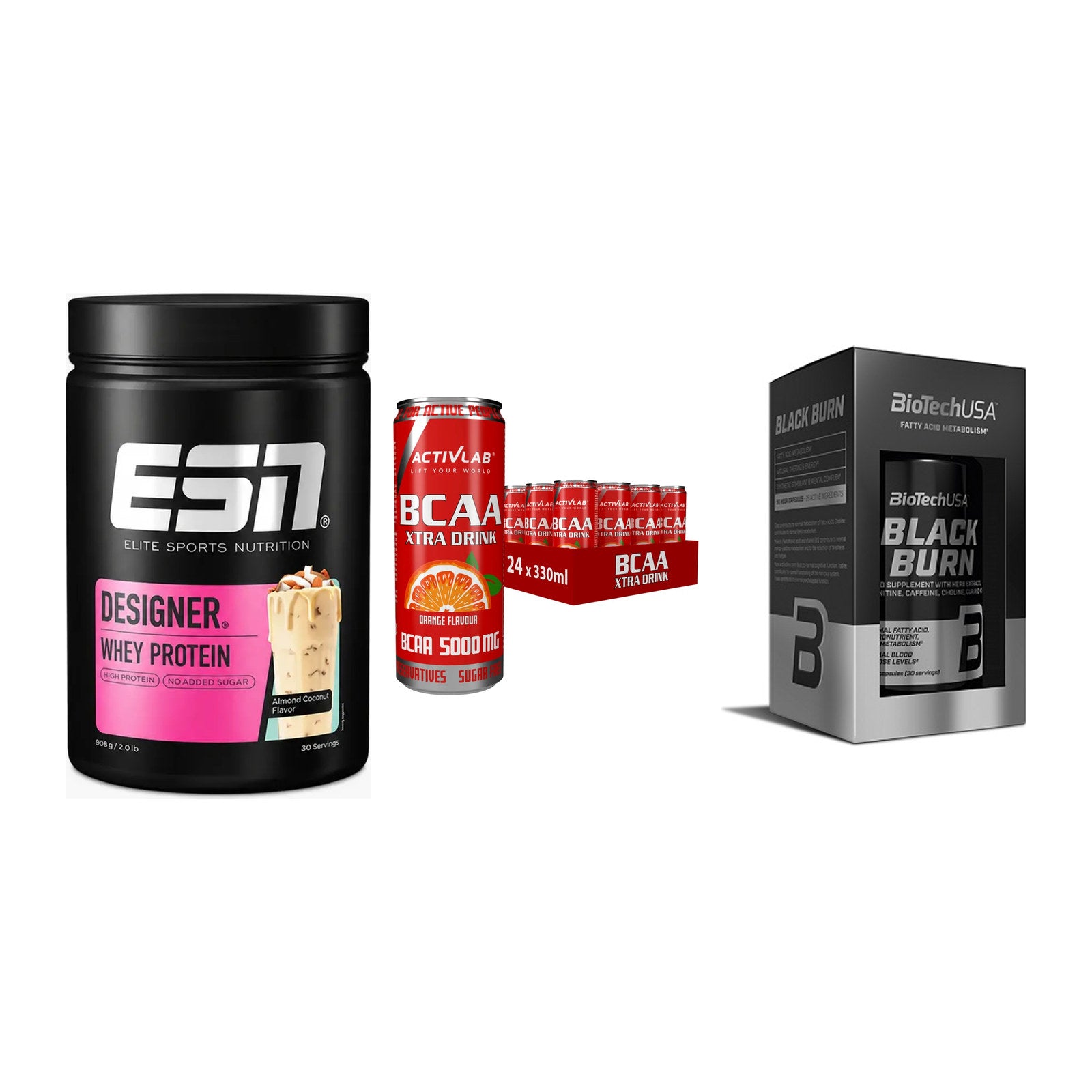 Definitionsphase-Set: ESN Designer + Activlab BCAA + BioTech Black – alle enthaltenen Artikel
