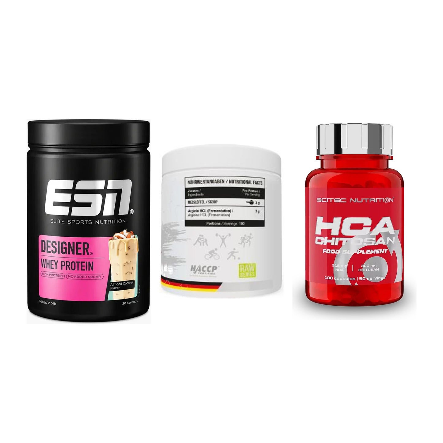 Definitionsphase-Set: ESN Designer + MST Arginine + Scitec HCA-Chi – alle enthaltenen Artikel