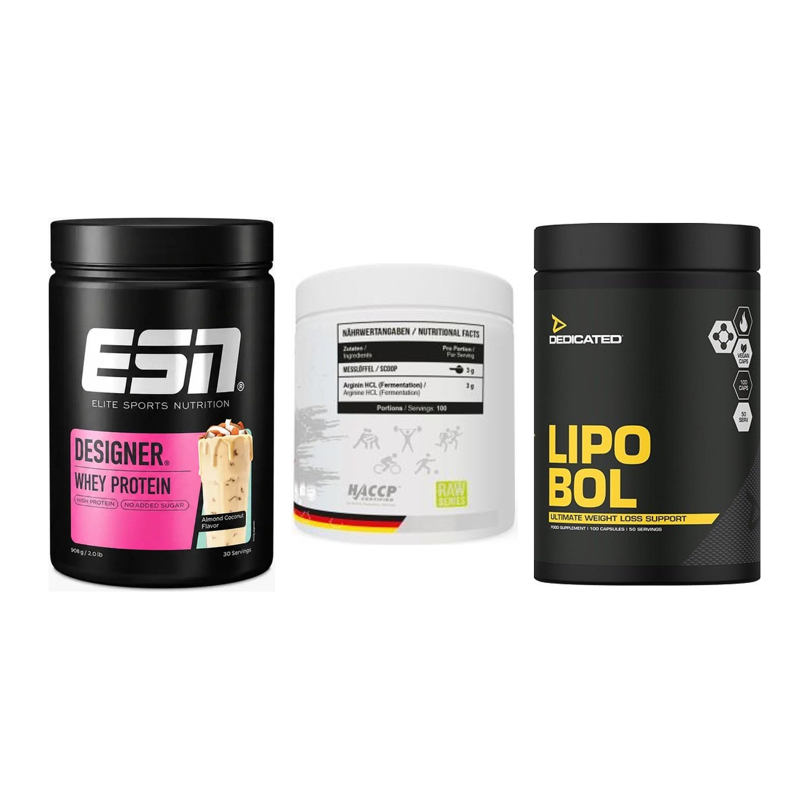 Definitionsphase-Set: ESN Designer + MST Arginine + Dedicated – alle enthaltenen Artikel