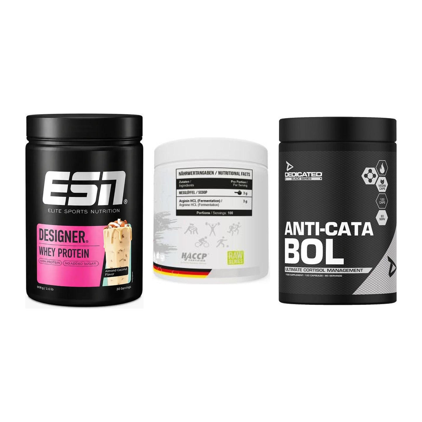 Definitionsphase-Set: ESN Designer + MST Arginine + Dedicated – alle enthaltenen Artikel