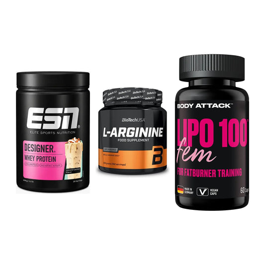 Definitionsphase-Set: ESN Designer + BioTech L-Argi + Body Attack – alle enthaltenen Artikel